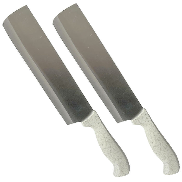 2 Pc 8" Meat Cleaver Knives Sharp Blade Stainless Steel Butcher Knife Kitchen