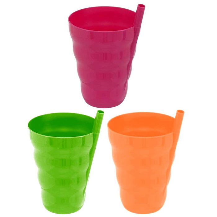 12 Sip-A-Cups With Built In Straw 10oz Kids Sippy Tumbler Drinking Cup BPA Free
