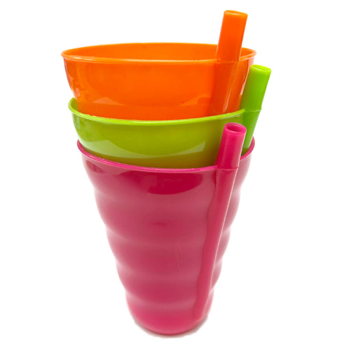 12 Sip-A-Cups With Built In Straw 10oz Kids Sippy Tumbler Drinking Cup BPA Free