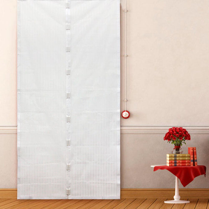 White Magnetic Mesh Door Screen Instant Magic Hands Free Bug Mosquito Fly Out Gift New