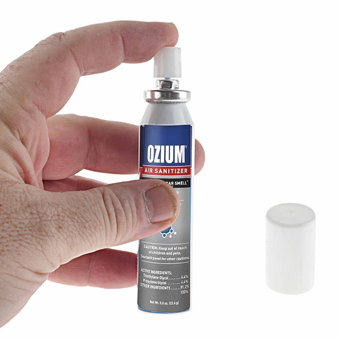 1 Ozium Air Sanitizer Freshener Odor Eliminator New Car Scent Portable 0.08oz