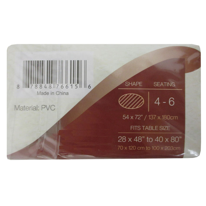 2 Crystal Clear Vinyl Tablecloth Protector Heavy Oval Plastic Table Cover 54X72