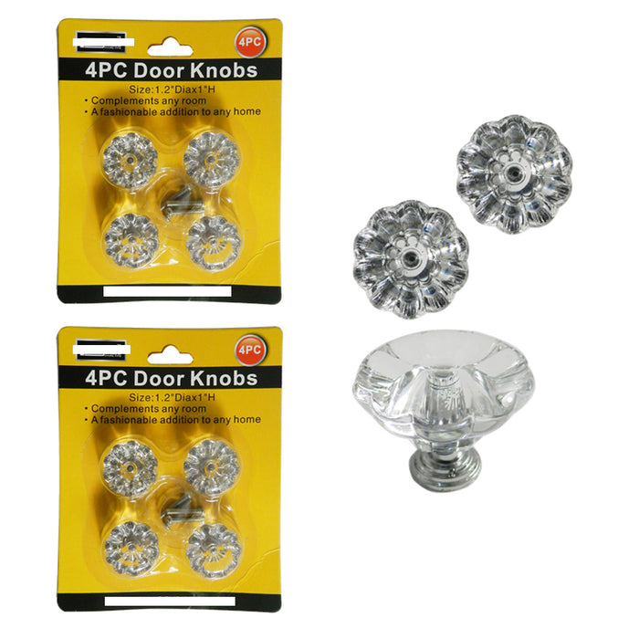 8 Pcs Crystal Cabinet Knobs Diamond Shape Drawer Cabinets Dresser Pulls Handles