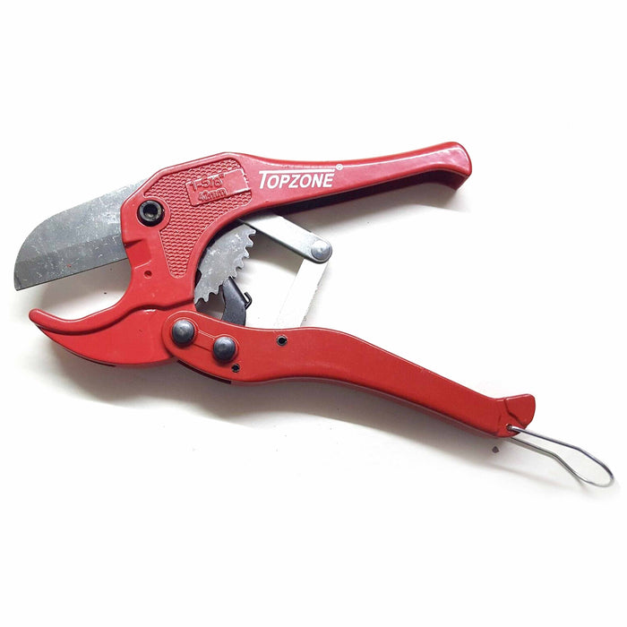 Heavy Duty PVC Pipe Cutter Metal Handle Tube Hose Ratcheting Plier Plumbing Tool