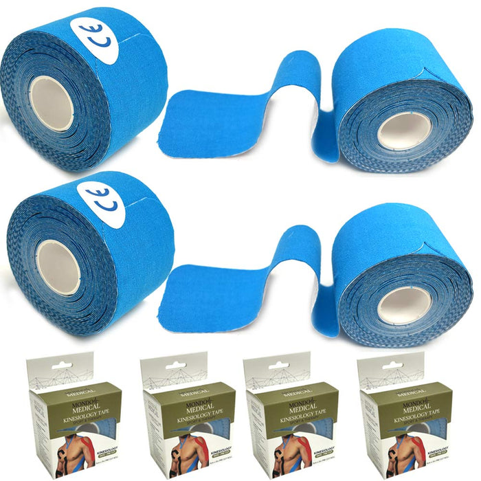4 Roll Waterproof Kinesiology Tape 76ct Precut Strips Sport Stretch Band Support