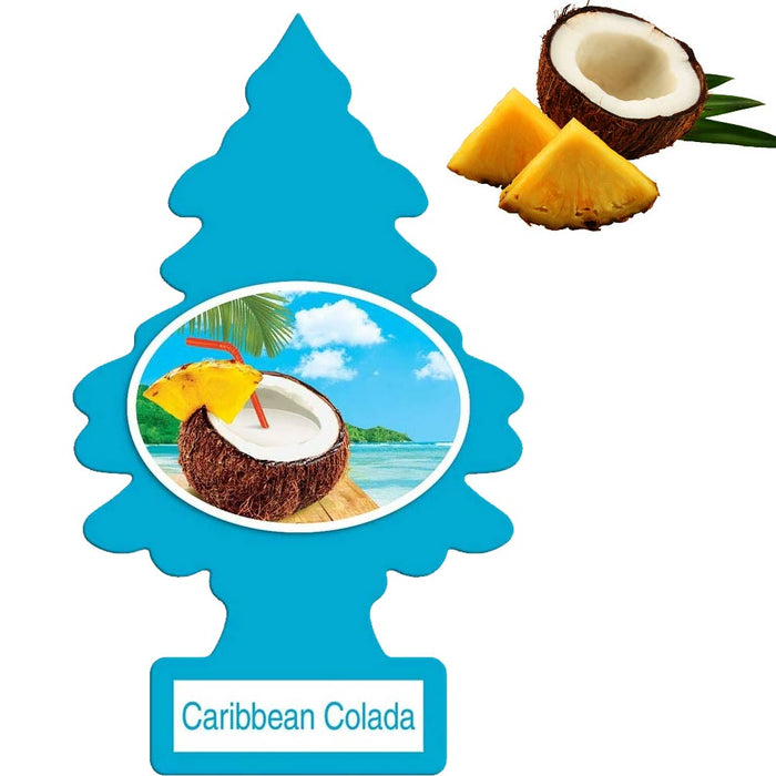 12X Little Trees Caribbean Colada Scent Air Freshener Car Auto Home Hang Office