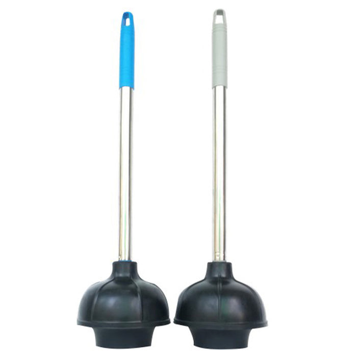 Toilet Plunger 21.5"L Stainless Handle Heavy Duty Rubber Flange Pump Declog Sink