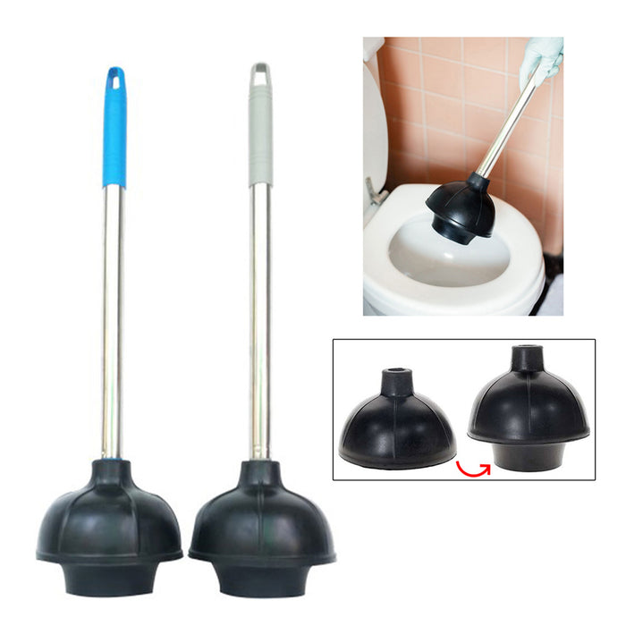 6pk Heavy Duty Toilet Plunger Double Thrust Force Large Suction Cup Unclog Sink