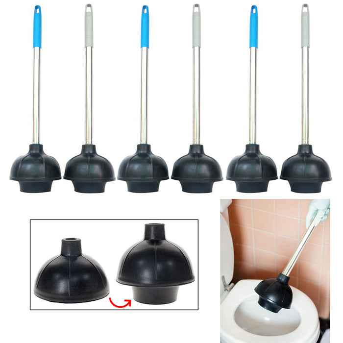 4 Toilet Plunger Heavy Duty Bathroom Double Thrust Force Cup Clogged Bowl Sink