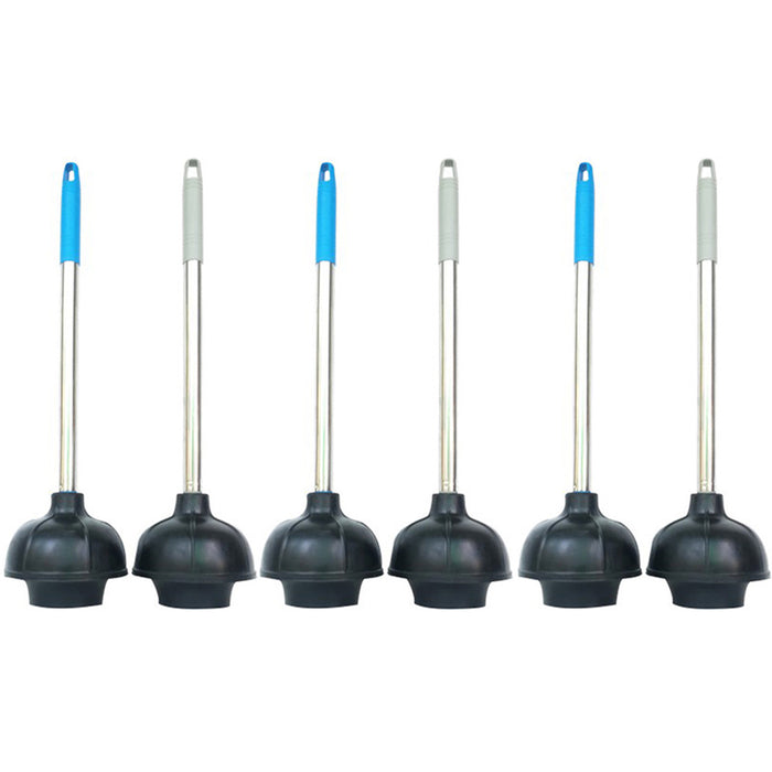 6pk Heavy Duty Toilet Plunger Double Thrust Force Large Suction Cup Unclog Sink