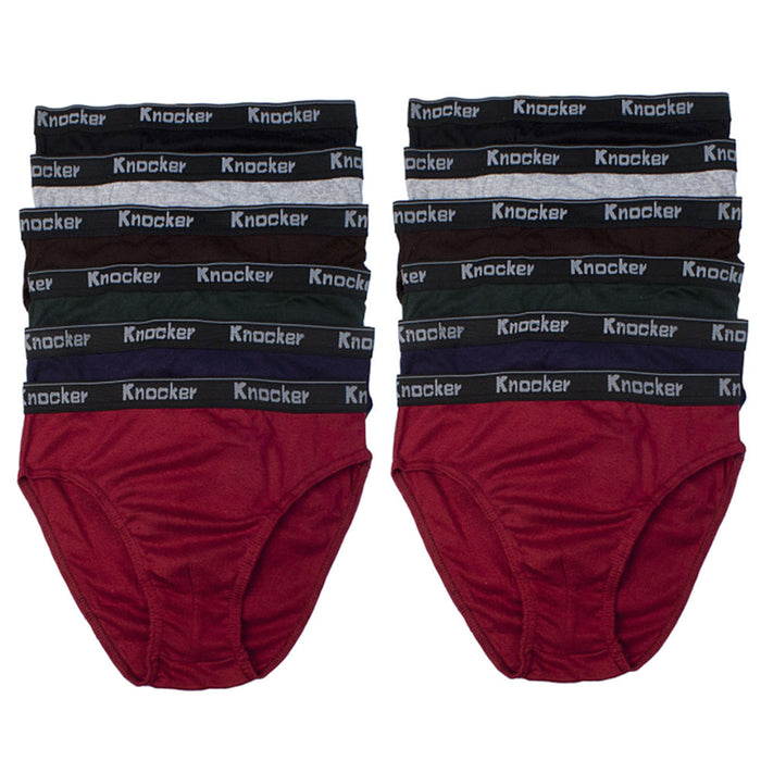 12PC Mens Knocker Boxers Trunk Plaid Underwear Bikinis Briefs 100% Cotton Medium