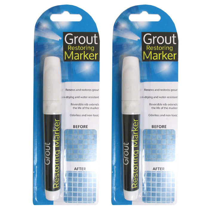2 Grout Restoring Marker White Repair Tile Floor Wall Pen Home Decor Non Toxic