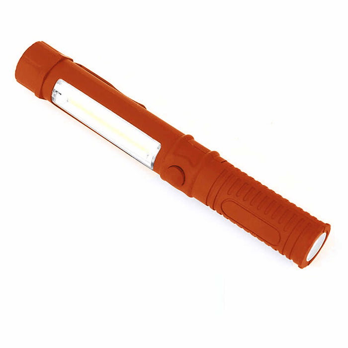 1 Magnetic Flashlight 3W COB LED Pen Light Work Torch Lighting Ultra Bright 6.5"