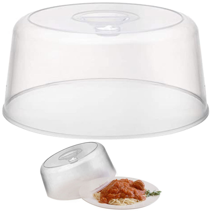 1 Large Microwave Plate Covers Plastic Food Dish Steam Vent Splatter Lid 10.5"