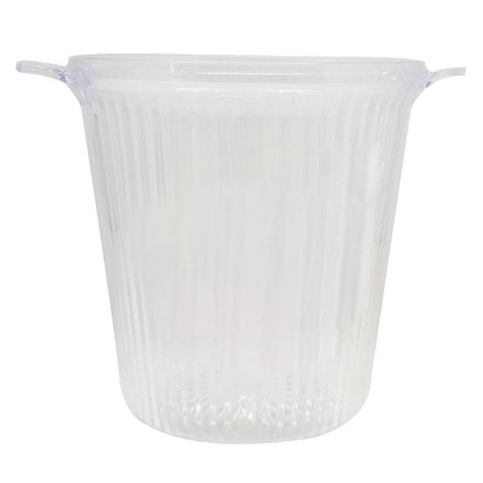 6 Pc Clear Ice Bucket Container Plastic Wine Champagne Chiller Beer Cooler 6.5"