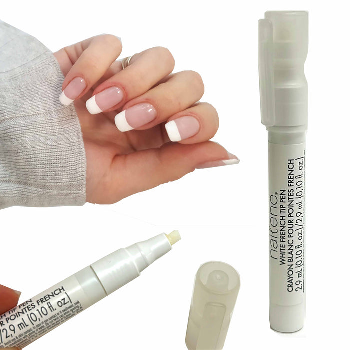4 Pc Pro Nail Art Polish Pen DIY French Manicure White Tip Pedicure Traditional