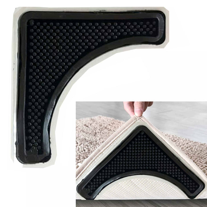 12 Non Slip Rug Grippers Carpet Mat Grip Set Floor Pad Tape Adhesive Anti Skid