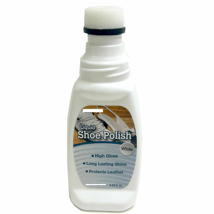 1 White Liquid Shoe Polish Foam Brush Sponge Quick Shine Cream Leather Boot Care
