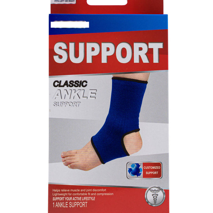 Ankle Brace Support Wrap Elastic Sleeve Muscle Arthritis Pain Relief Gym New !