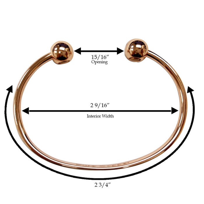 Magnetic Copper Cuff Bracelet Pain Relief Healing Therapy Arthritis Women Men