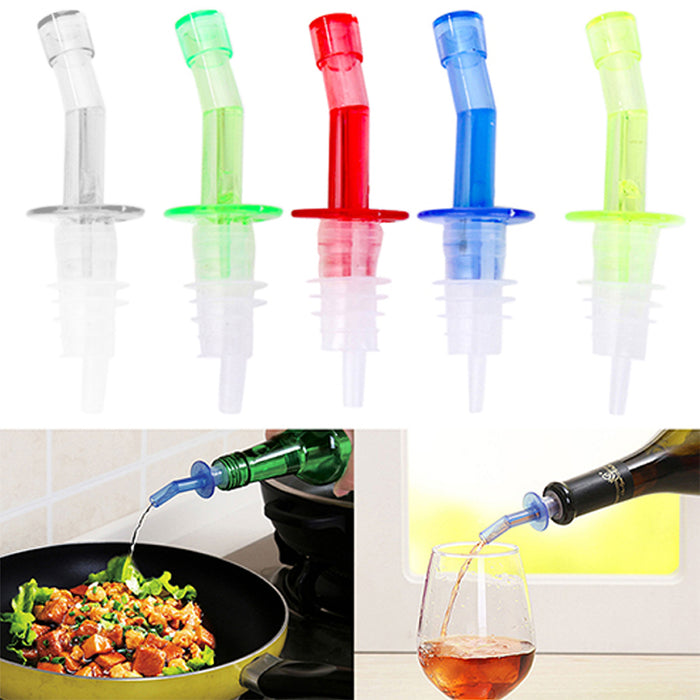 3 Pcs Bottle Pourer Pour Spout Stopper Dispenser Liquor Flow Olive Wine Oil Set