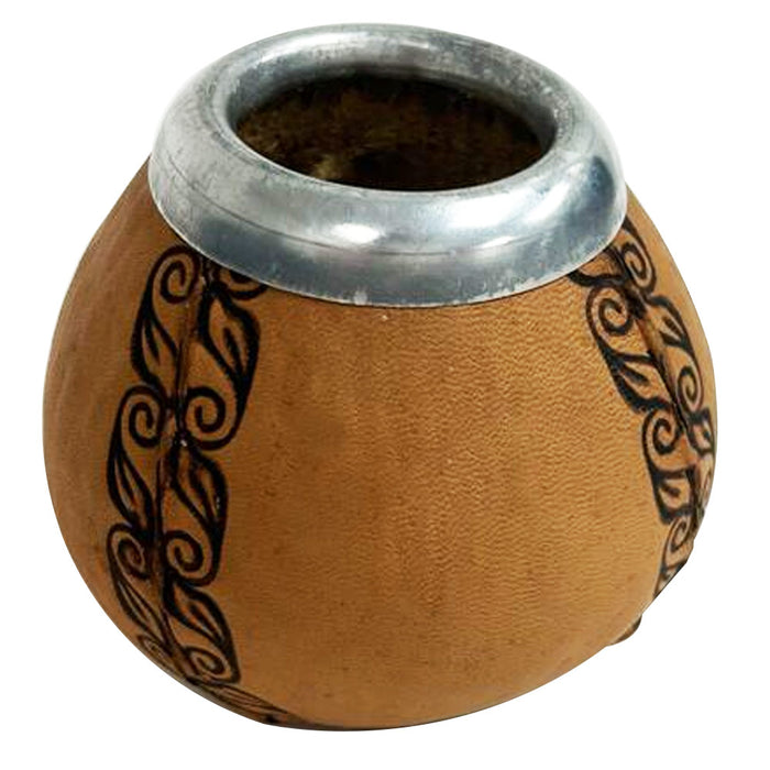 Argentina Mate Gourd Yerba Tea Drinking Straw Bombilla Carved Handmade Kit 0164