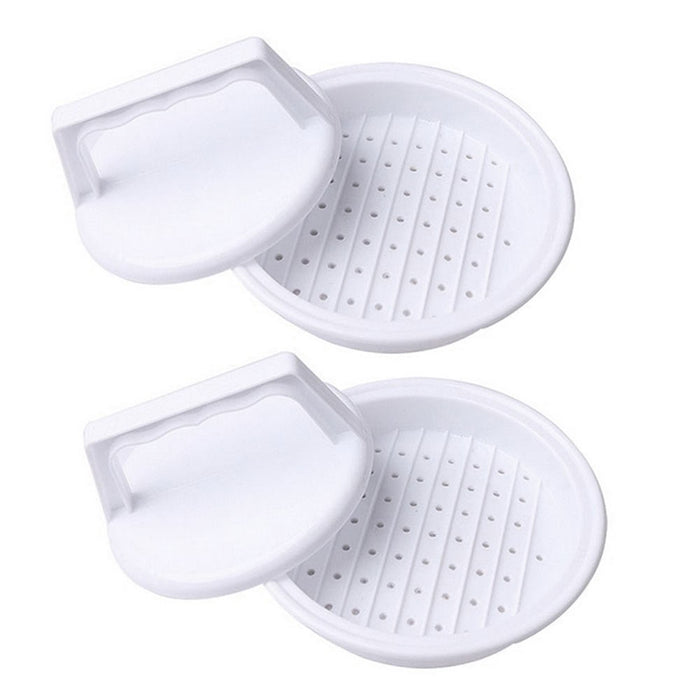 2 Pk Burger Press Hamburger Patty Maker Non Stick Patty Meat Beef Grill Cooking