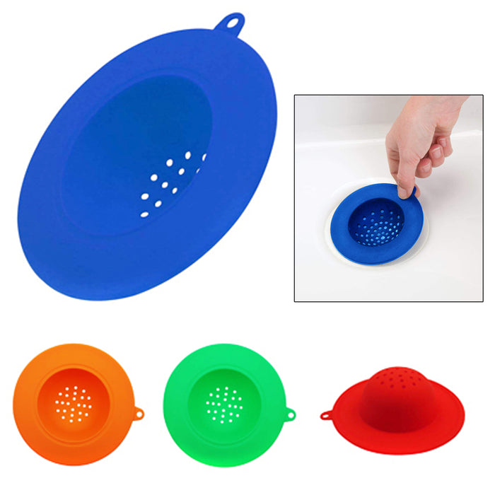 2Pc Kitchen Sink Strainer Silicone Filter Drain Protector Food Trap Debris Waste