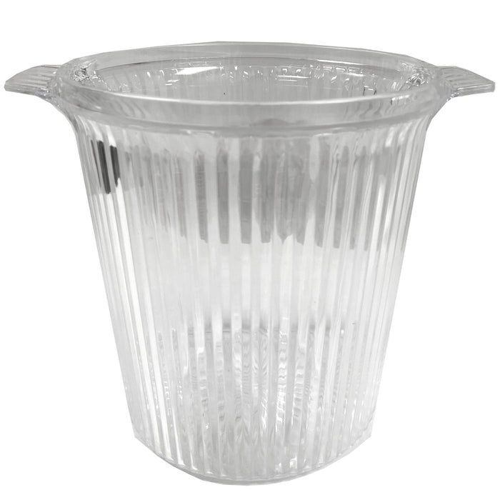 2 Pc Ice Bucket Clear Crystal Acrylic Wine Champagne Beer Cooler Bar Party 6.5"