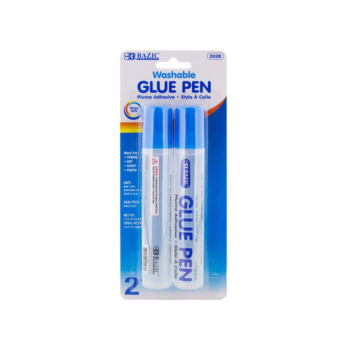 24 Pack Multi Purpose Glue Pen Adhesive Permanent Washable Dries Clear Non Toxic