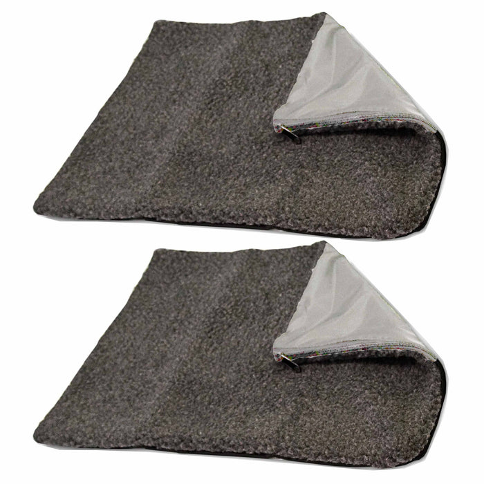 2 Pc Pet Thermal Mat Warming Bed Self Heating Pad Dog Cat Mat Soft Plush Rug 19"