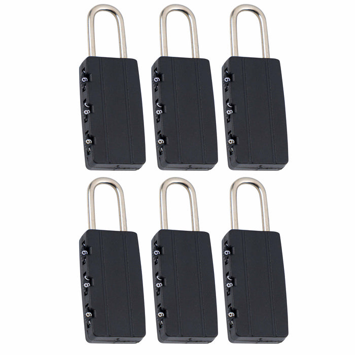 6 Pk Combination Lock Three Digit Padlock Heavy Duty Home Security Loc —  AllTopBargains