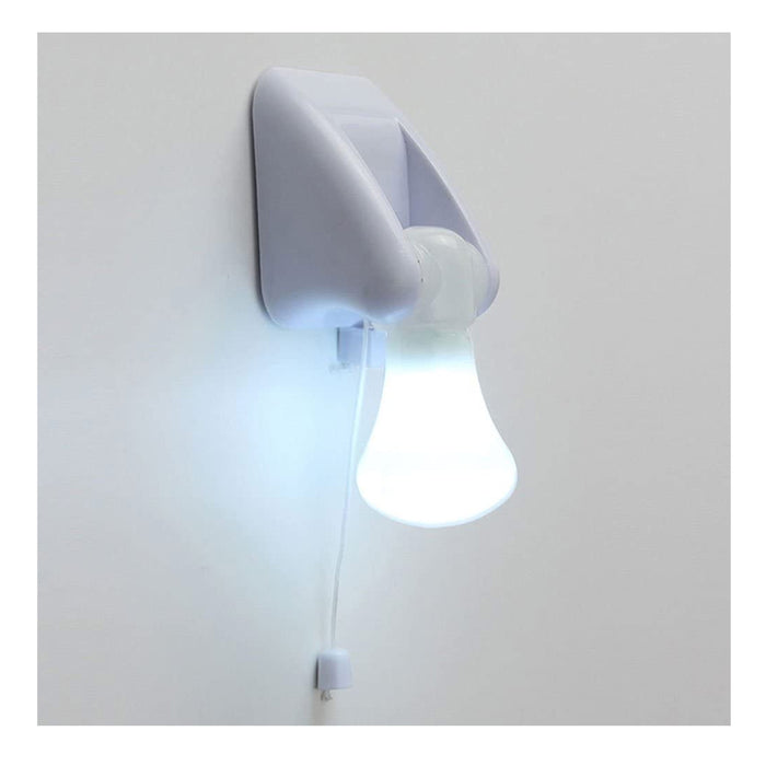 2 Pc Mini Pull Lamp Light Bulbs LED Stick On Battery Powered Bulb Portable Mount