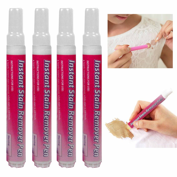4 Pc Instant Stain Remover Pen To Go Travel Clothing Spot Cleaner Pretreatment
