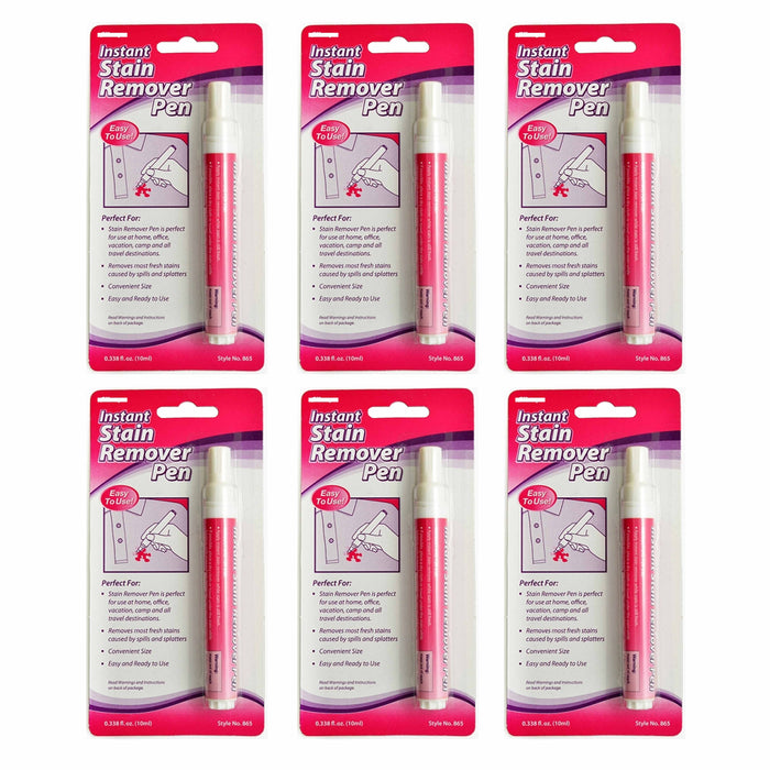 6 Pc Instant Laundry Stain Spot Remover Pen To Go Travel Clothing Fabric Cleaner