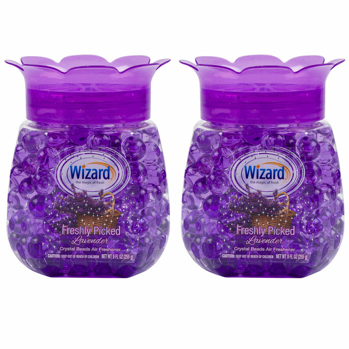 2 Wizard Lavender Scented Odor Eliminator Crystal Beads Air Freshener Fragrance