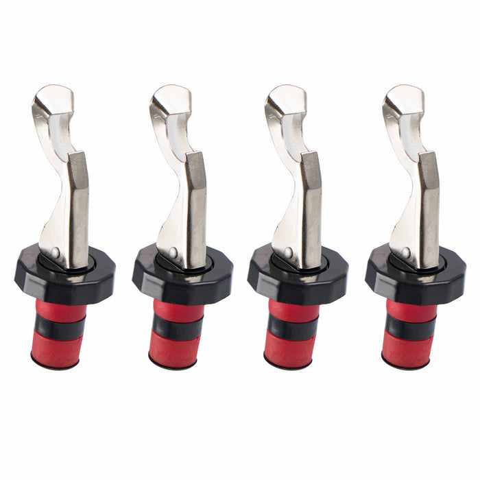 4 X Liquor Spirit Wine Bottle Stopper Plastic Oil Vinegar Keep Longer Closed