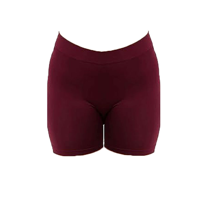 Womens Stretch Biker Bike Shorts Yoga Spandex Leggings Comfort Seamless Burgundy
