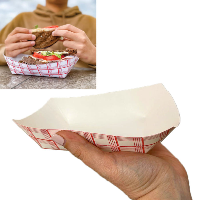 500 Ct Disposable Paper Food Boat Tray Plates Basket Containers Concession BBQ