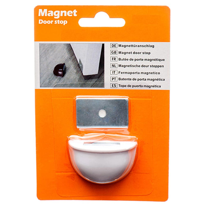 Magnetic Doorstop Stopper Wall Door Mount Guard Safety Home Office Holder White