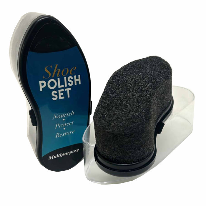 AllTopBargains 2 Pk Instant Shoe Shine Sponge Cleaning Protector Leather Care Boots All Colors