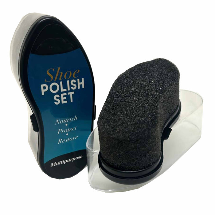 4 PC Shoe Polish Shine Sponge Cleaning Protector Leather Care Boots All Colors !