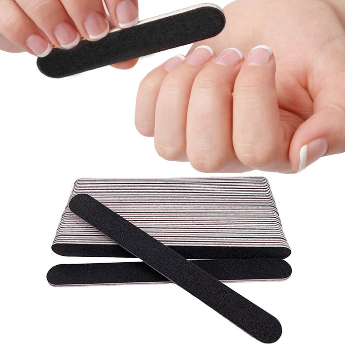 40 Double Sided Nail Files Emery Boards 4.5" Small Salon Manicure Beauty Tools