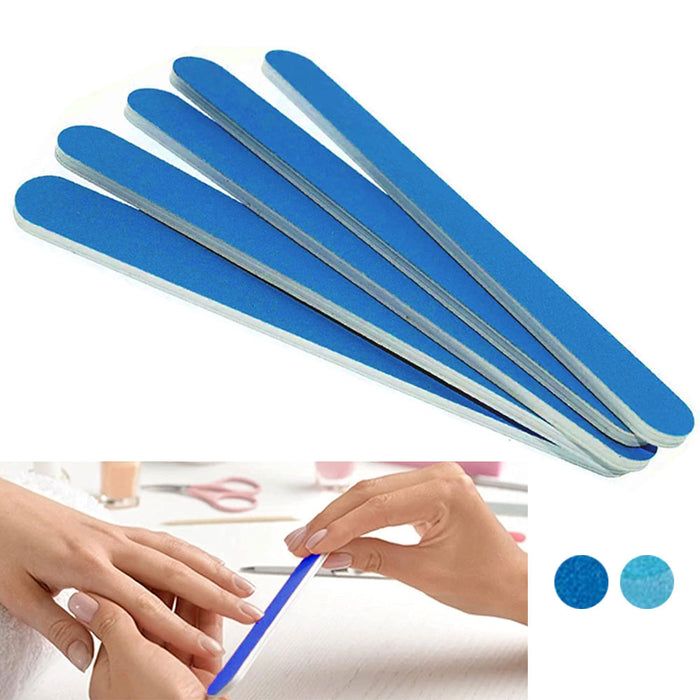 50 Pc Emery Boards Nail File Double Sided Manicure Pedicure Tools Beauty Salon