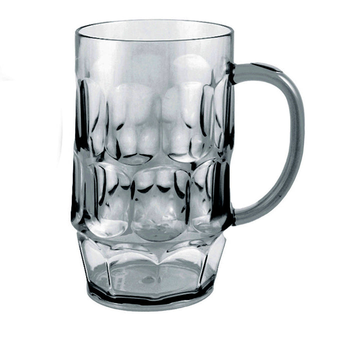 4 Set Plastic Drinking Beer Mugs 26 oz Party Bar Clear Glass Cups w/ Handle Gift