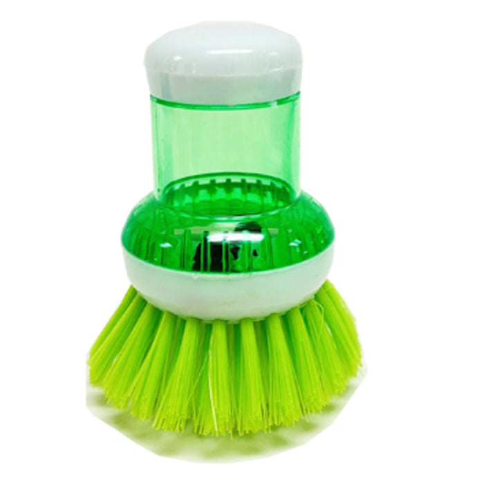 2 Scrubber Soap Dispense Palm Wash Brush Cleaning Pan Pot Dish Bowl Kitchen Tool