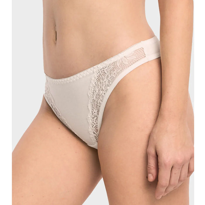 1 Piece Women's Lace Thong Cotton Panty Stretch Underwear Panties Black Large