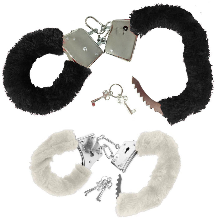 1PC Furry Fuzzy Costume Handcuffs Wrist Metal Soft Cuffs Hen Party Bachelorette