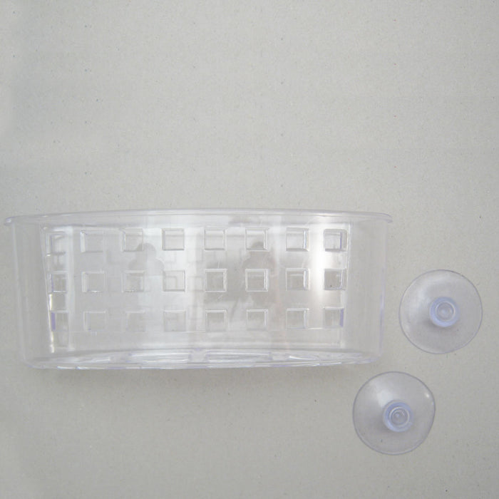 3Pack Sink Caddy Dish Soap Scrubber Sponge Holder Basket with Suction Cups Clear