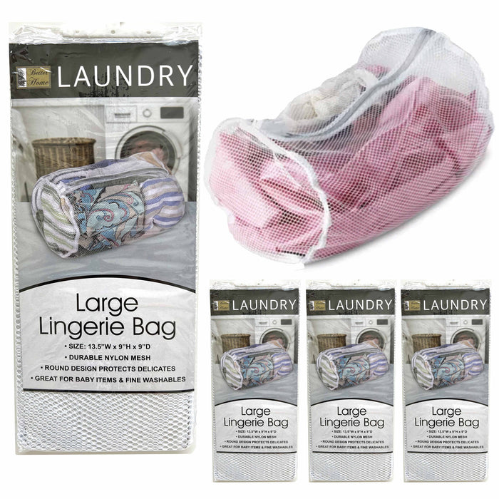 4 Pack Mesh Laundry Bags Wash Delicates Lingerie Zipper Storage Bag Underwear